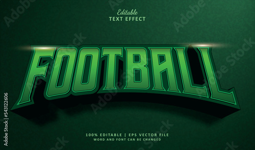 Football editable text effect style sport
