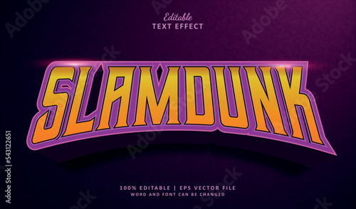 Slam dunk editable text effect style