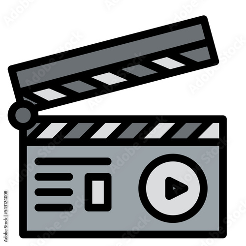 movie clapperboard movie cinema entertain free time icon