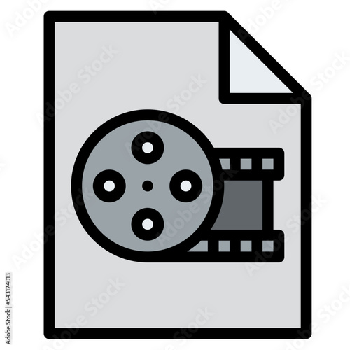 movie file movie cinema entertain free time icon