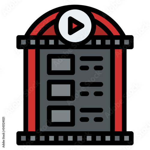movie program movie cinema entertain free time icon