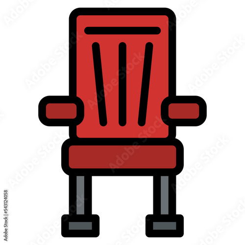 seat movie cinema entertain free time icon