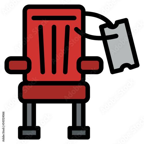 seat movie cinema entertain free time icon