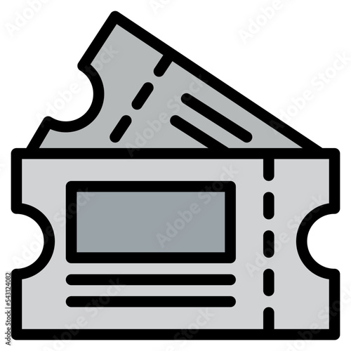 ticket movie cinema entertain free time icon