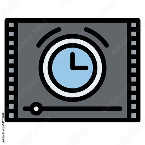 timing movie cinema entertain free time icon