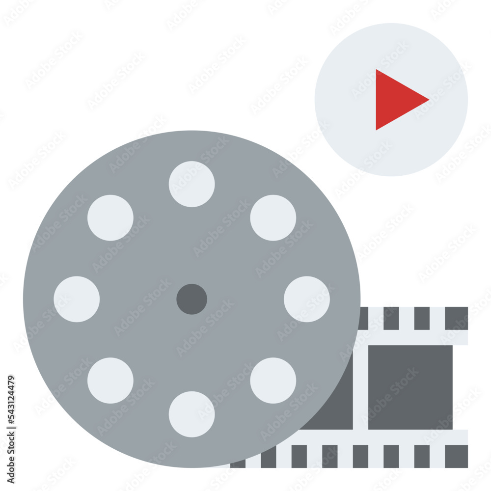 film reel movie cinema entertain free time icon film reel movie cinema entertain free time icon