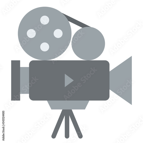 camera movie cinema entertain free time icon