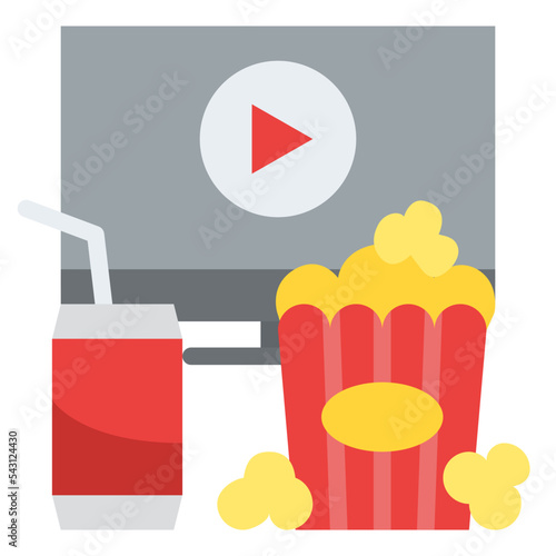 computer movie cinema entertain free time icon