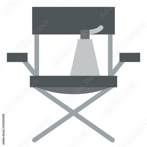 director chair movie cinema entertain free time icon
