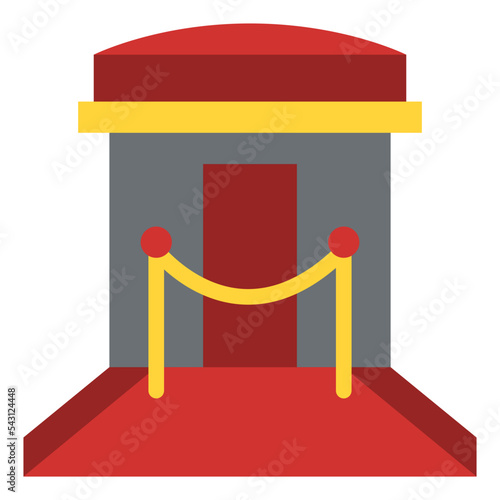 entrance movie cinema entertain free time icon