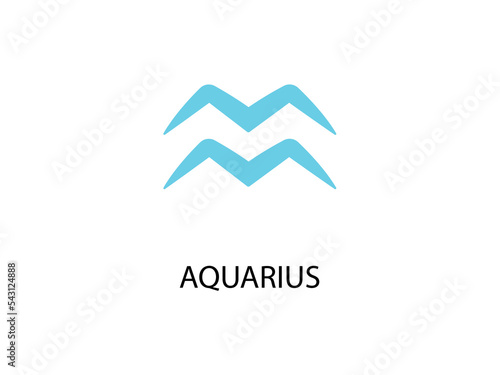 Aquarius Symbol of the Horoscope. Zodiac Sign. Vector illustration of Astrological signs 
for calendar, horoscope isolated on a background 
