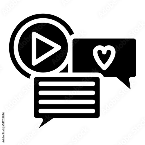 comment movie cinema entertain free time icon