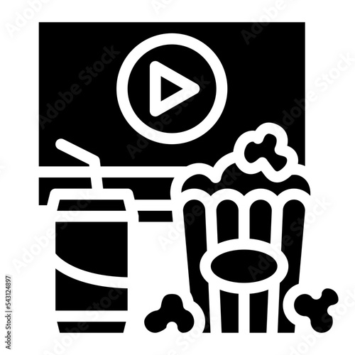 computer movie cinema entertain free time icon
