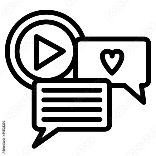 comment movie cinema entertain free time icon