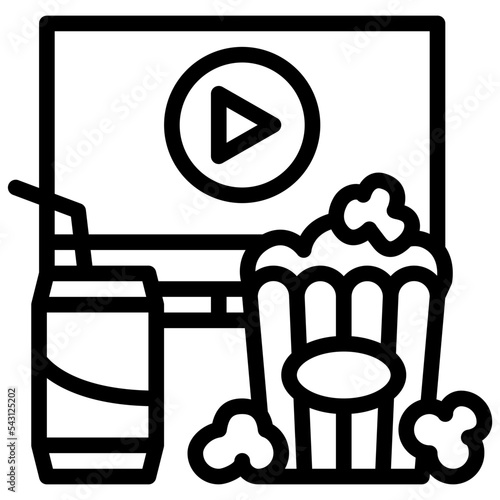 computer movie cinema entertain free time icon