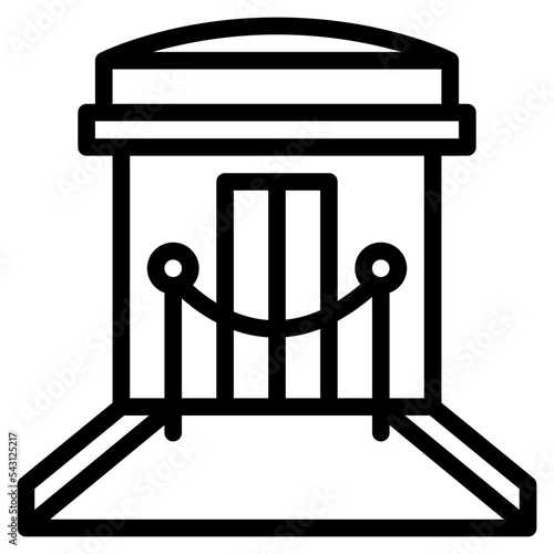 entrance movie cinema entertain free time icon