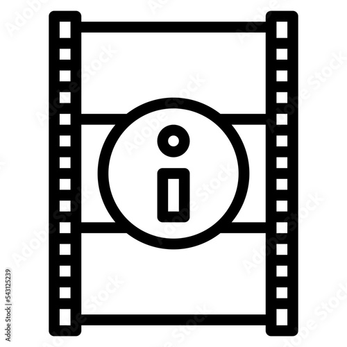 info movie cinema entertain free time icon