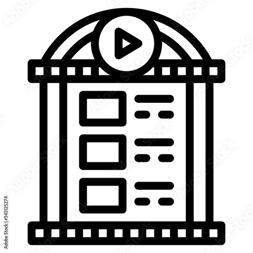 movie program movie cinema entertain free time icon