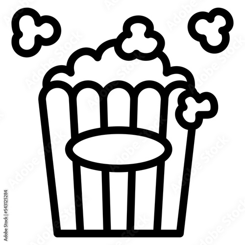 popcorn movie cinema entertain free time icon