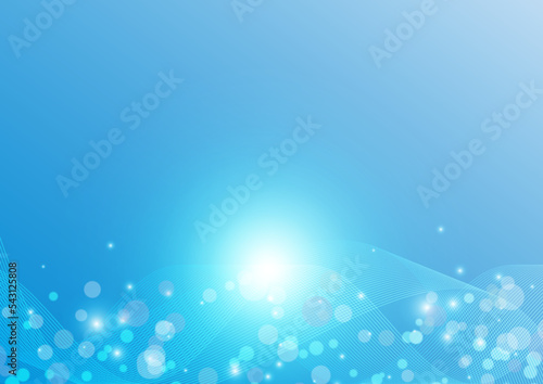 Abstrait bleu avec des lignes fluides. Ondes dynamiques. illustration vectorielle.