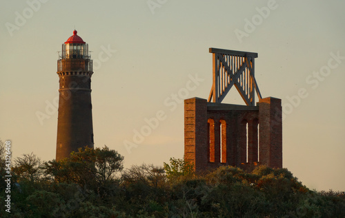 Leuchtturm und Kaap auf der Insel Borkum