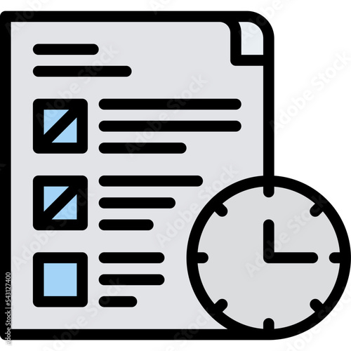 timesheet date time schedule icon photo
