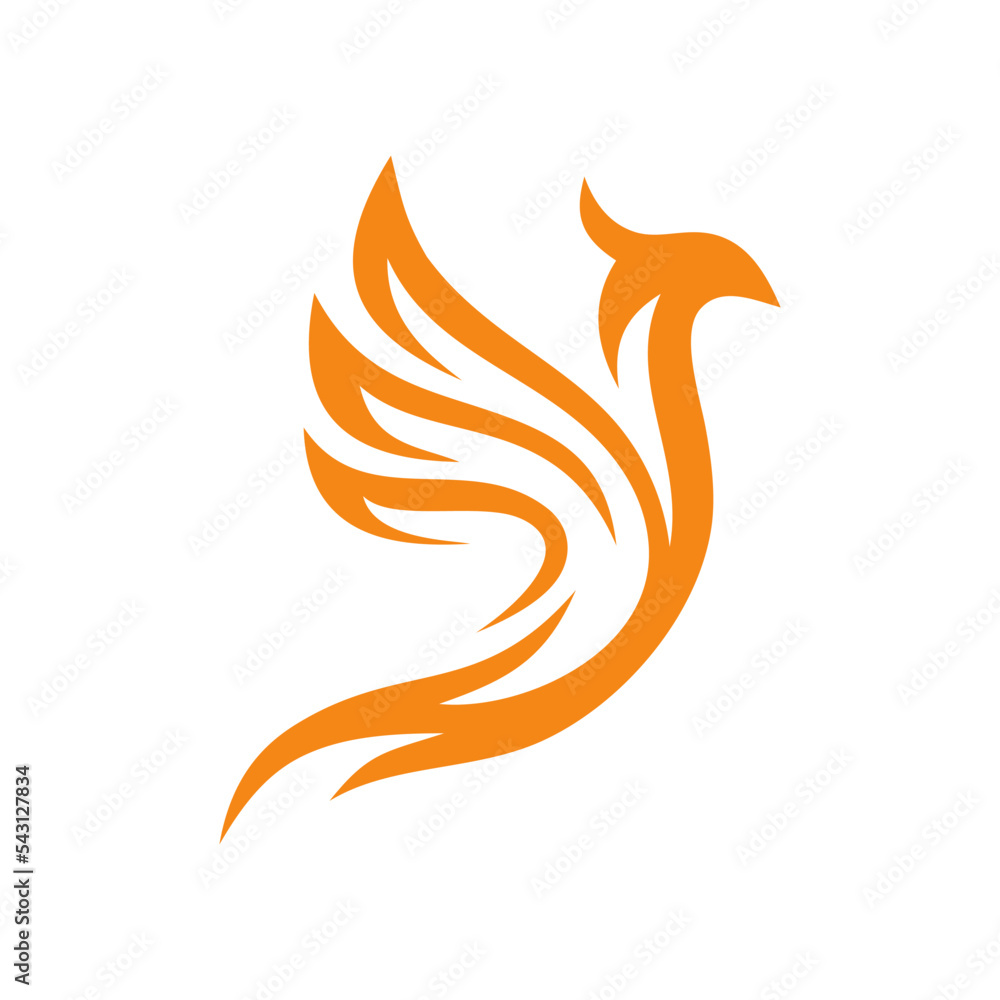Fototapeta premium Phoenix Bird Logo Vector – Modern Luxury Fire Bird Branding Design