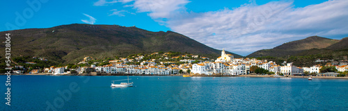 Leinwand Poster Cadaques,  costa brava,  Spain- panoramic view of Cadaques