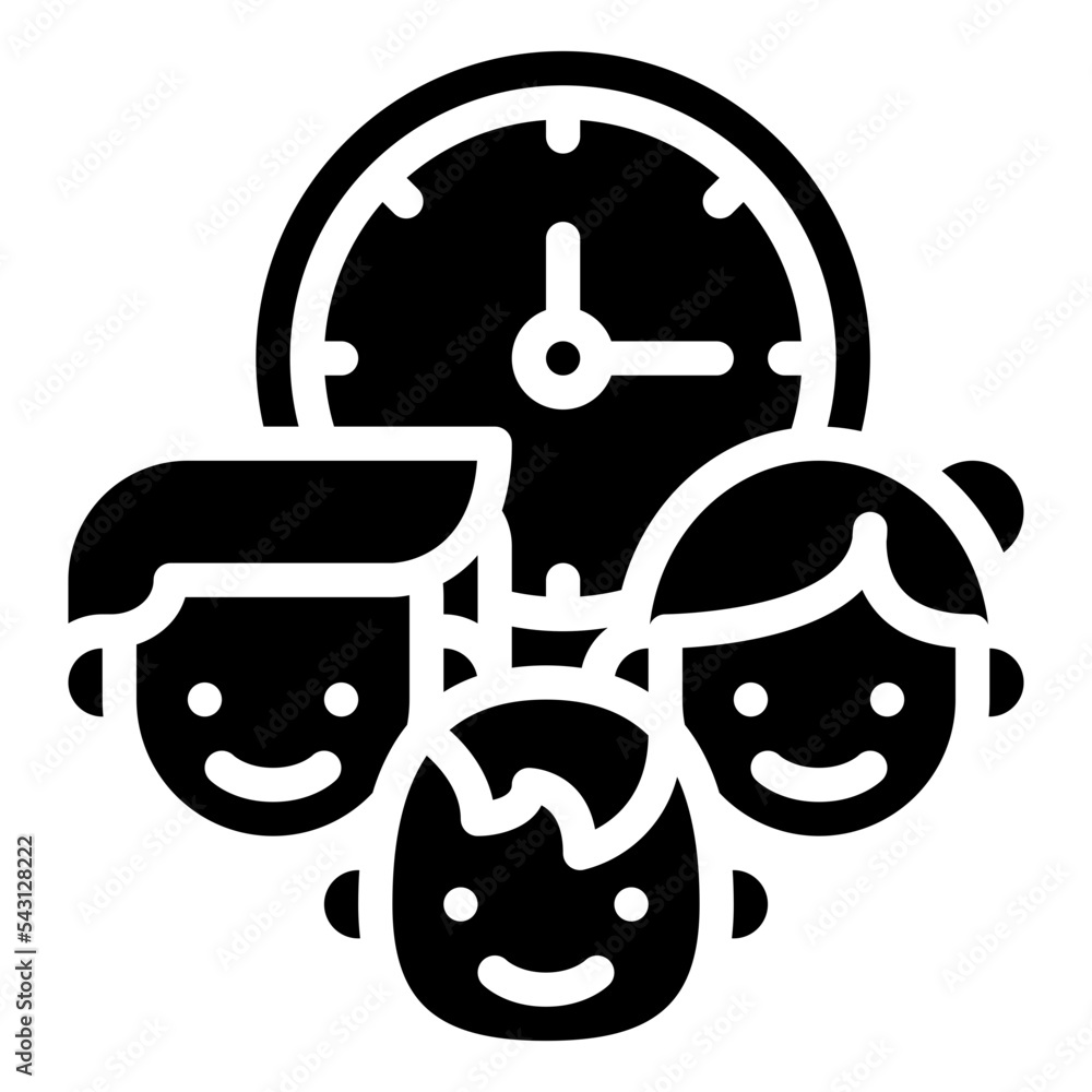 family date time schedule icon family date time schedule icon