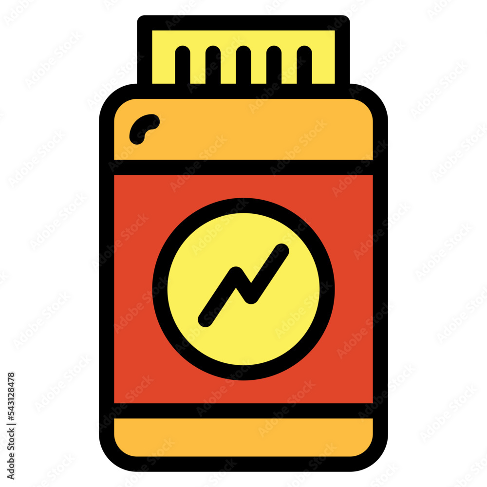 protein powder filled outline icon style protein powder filled outline icon style