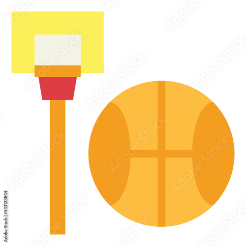 basketball flat icon style