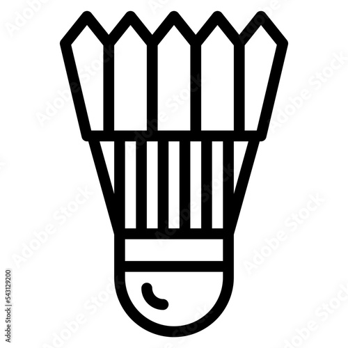 badminton line icon style