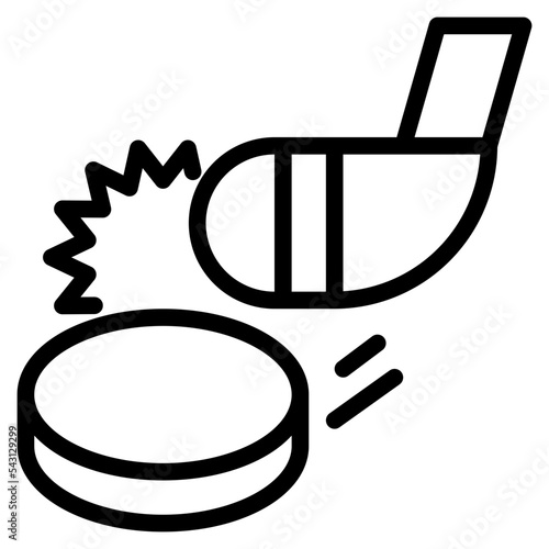 hockey line icon style