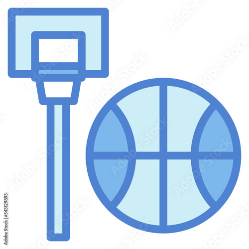 basketball two tone icon style