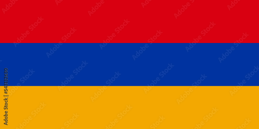 Naklejka premium Armenia flag standard shape and color
