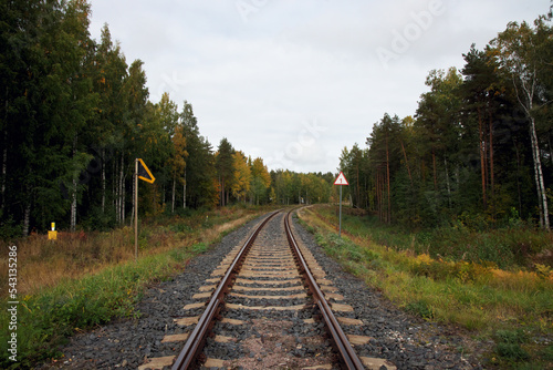 フィンランドの鉄道線路横 photo