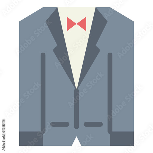 tuxedo flat icon style