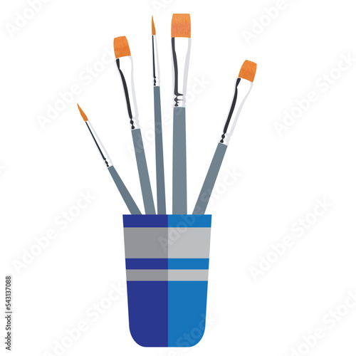 Brush for painting asset vector illustration