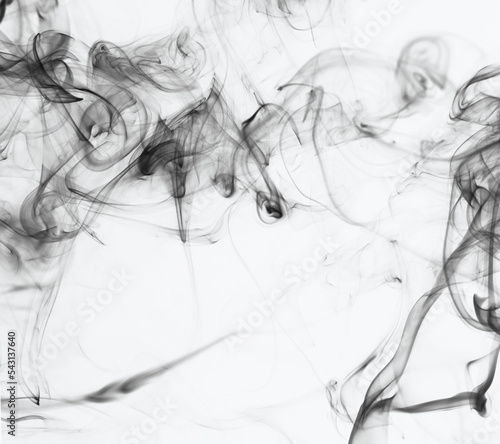 black smoke on a light background. Abstract background black smoke pollution. Overlay layer.