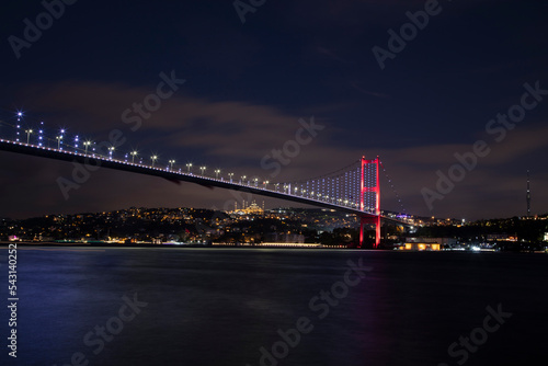 Bosphorus Bridge in Istanbul at night © bulentumut