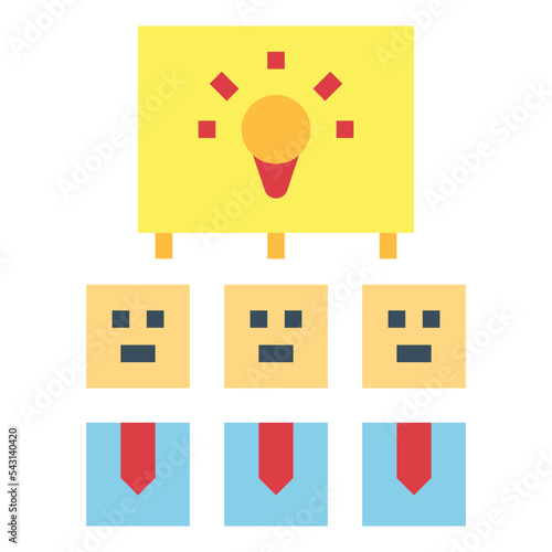 brainstorm flat icon style