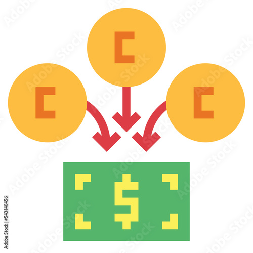 crowdfunding flat icon style