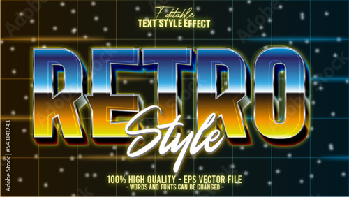 3d modern retro pop 80s editable text effect template