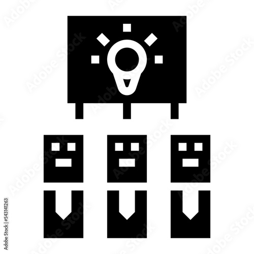 brainstorm glyph icon style