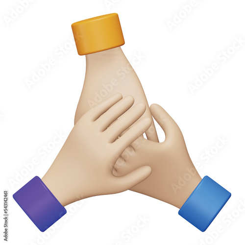 Participation 3d rendering isometric icon.