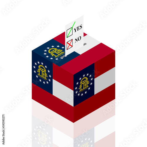 georgia state ballot box. vector illustration