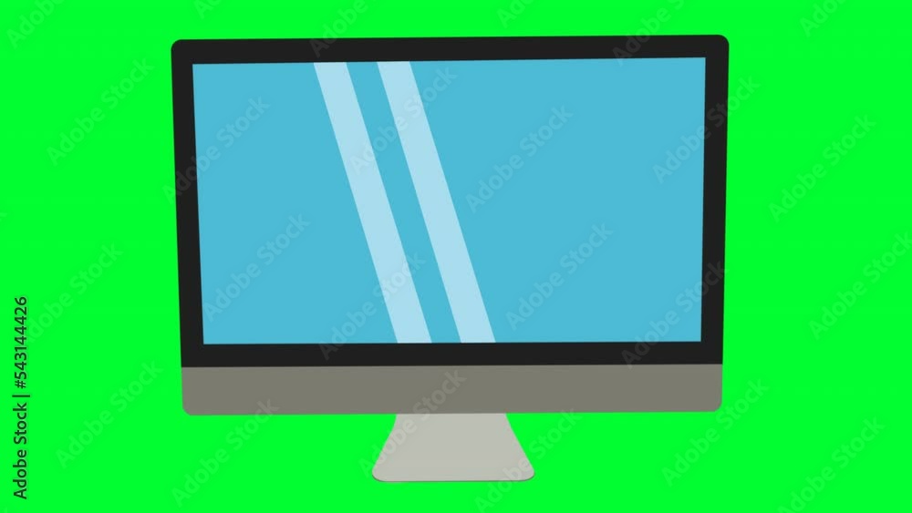 Computer Monitor on Green Screen Animation 4k. PC Modern workspace element. Internet and Tecnology Computer animation. Computer Monitor on Green Screen Animation 4k. PC Modern workspace element. Internet and Tecnology Computer animation.