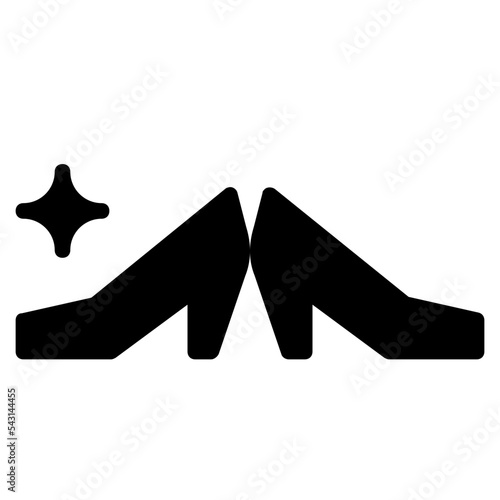 bridal shoe glyph icon style