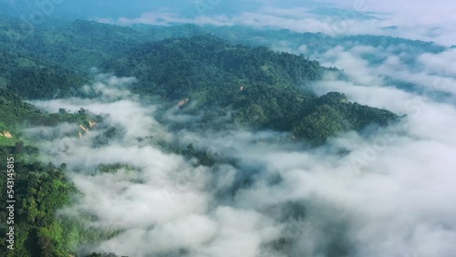 Sajek Valley. Baghaichhari Upazila in Rangamati District. Aerial View. Beautiful Bangladesh photo