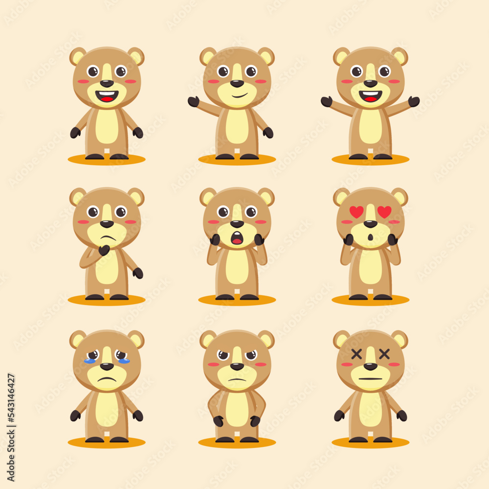Cute Bear Character Bundle Premium Cute Bear Character Bundle Premium